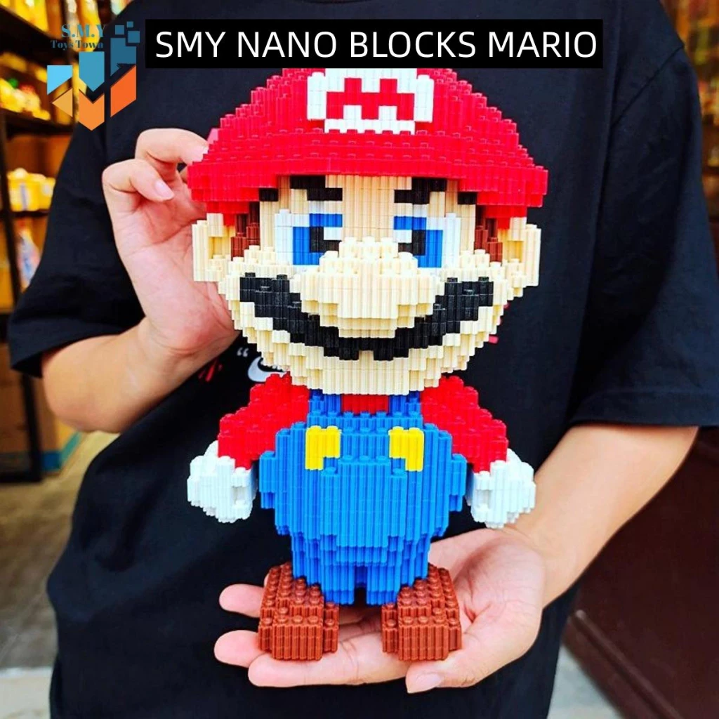 SMY Toystown Nano Blocks Super Mario Bros. Modelo 3D, Bloques de juguete apilables, Bloques de construcción DIY, Bloques mágicos de ladrillos gigantes