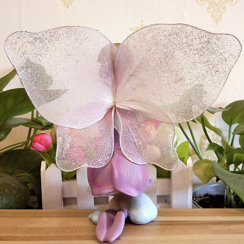 Figuras de resina para decoración del hogar, ángel, flor, hada, jardín, cumpleaños