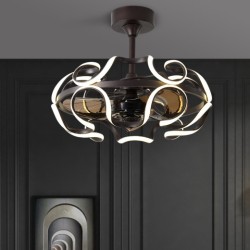Lámpara de ventilador LED moderna y sencilla de bajo consumo