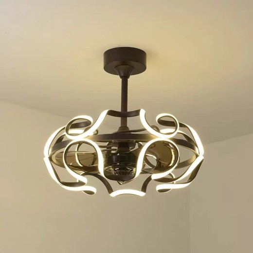 Lámpara de ventilador LED moderna y sencilla de bajo consumo