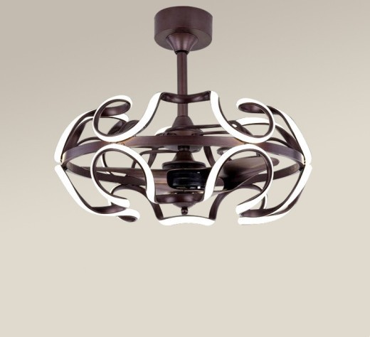 Lámpara de ventilador LED moderna y sencilla de bajo consumo