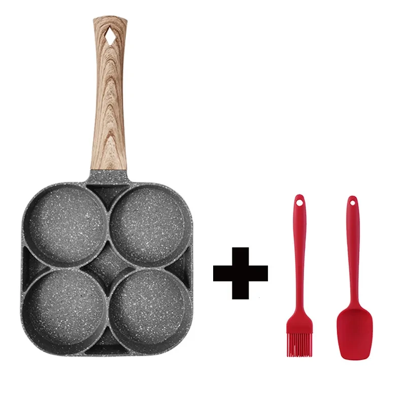 Sartén para tortillas de cuatro agujeros, sartén antiadherente