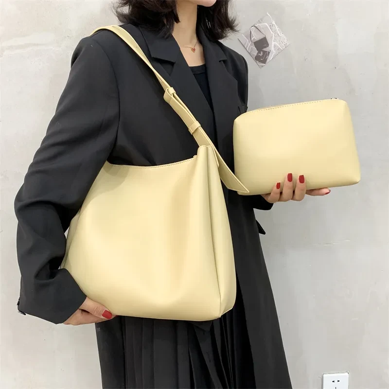 Bolso de hombro grande para mujer, bolso de mano combinado de ocio