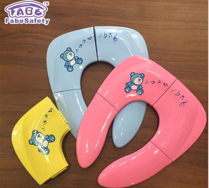 Asiento de inodoro plegable para niños