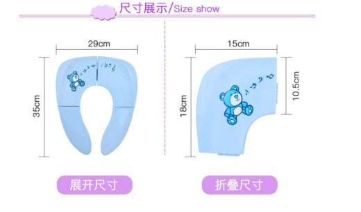 Asiento de inodoro plegable para niños