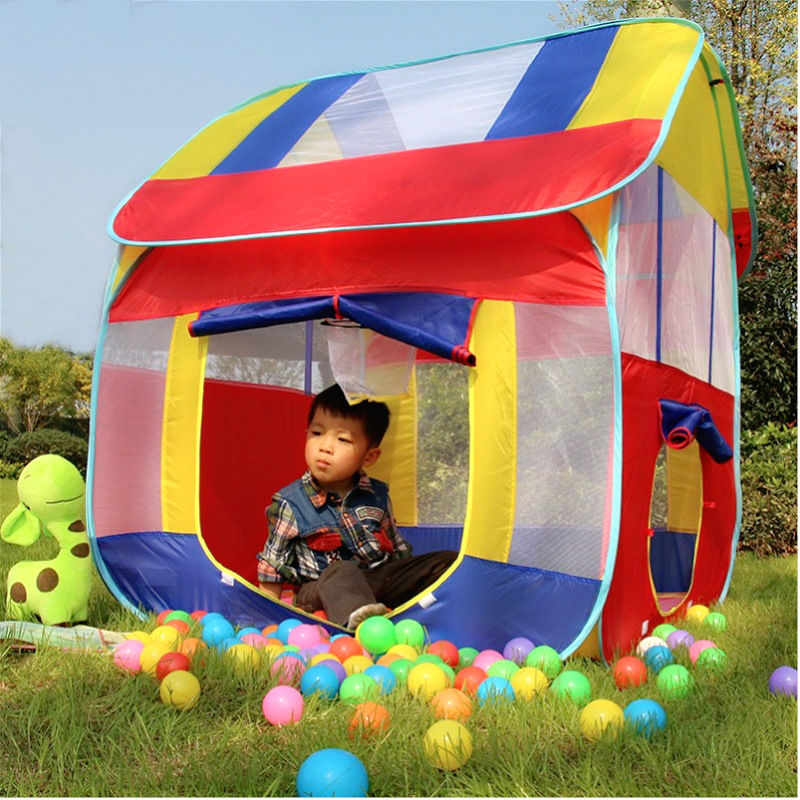 Tienda de campaña para niños al aire libre, gran sala de juegos, casa de jardín