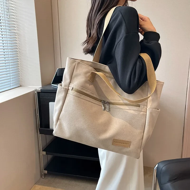 Bolsos de hombro de lona Bolsos de mano para mujer