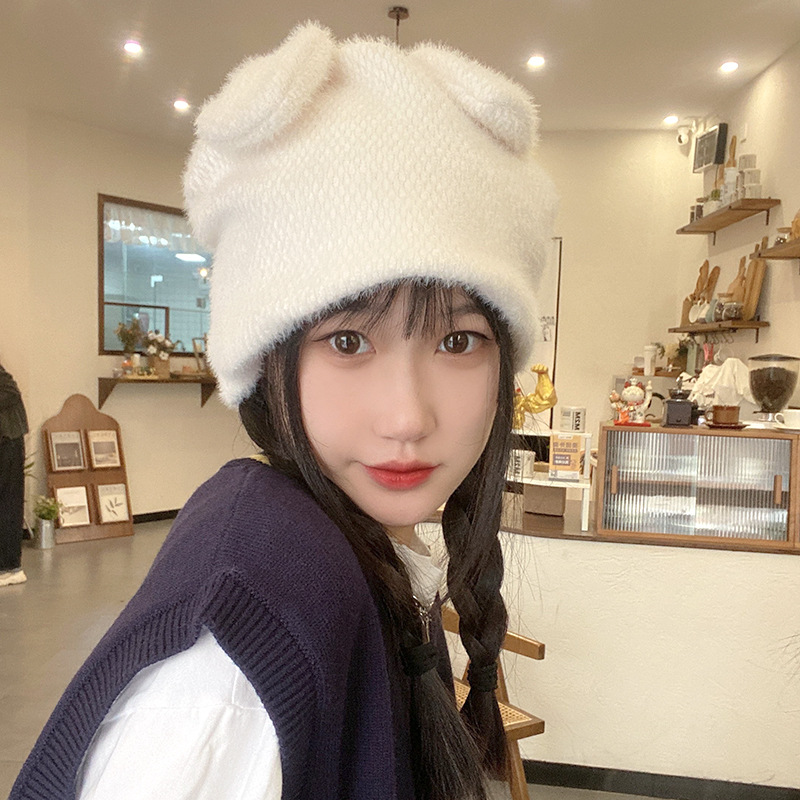 Gorro cálido de felpa polar de invierno para jóvenes de Net Red Ruffian