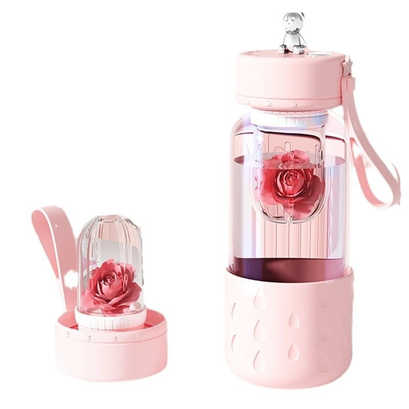 Taza de agua de vidrio magnética con separación de agua para té, sellada sin fugas, vaso con infusor, botella de agua con filtro para té