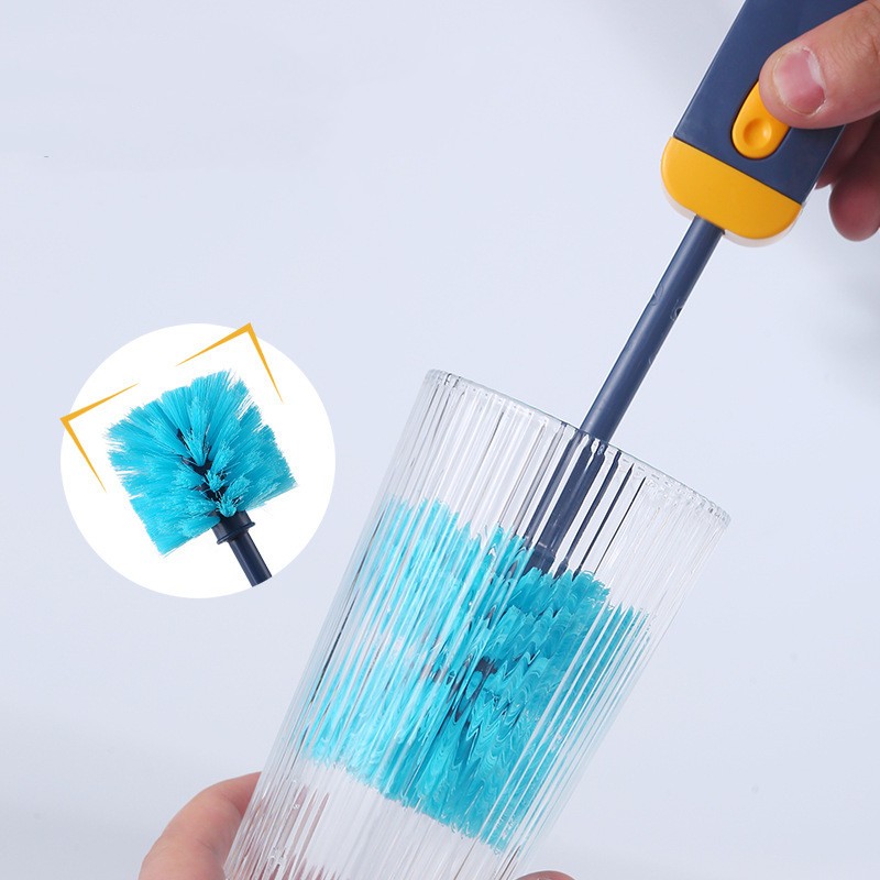Cepillo limpiador de huecos para botellas 4 en 1, multifuncional, para limpiar vasos, botellas de agua, minicepillo de silicona en forma de U, utensilios de cocina.