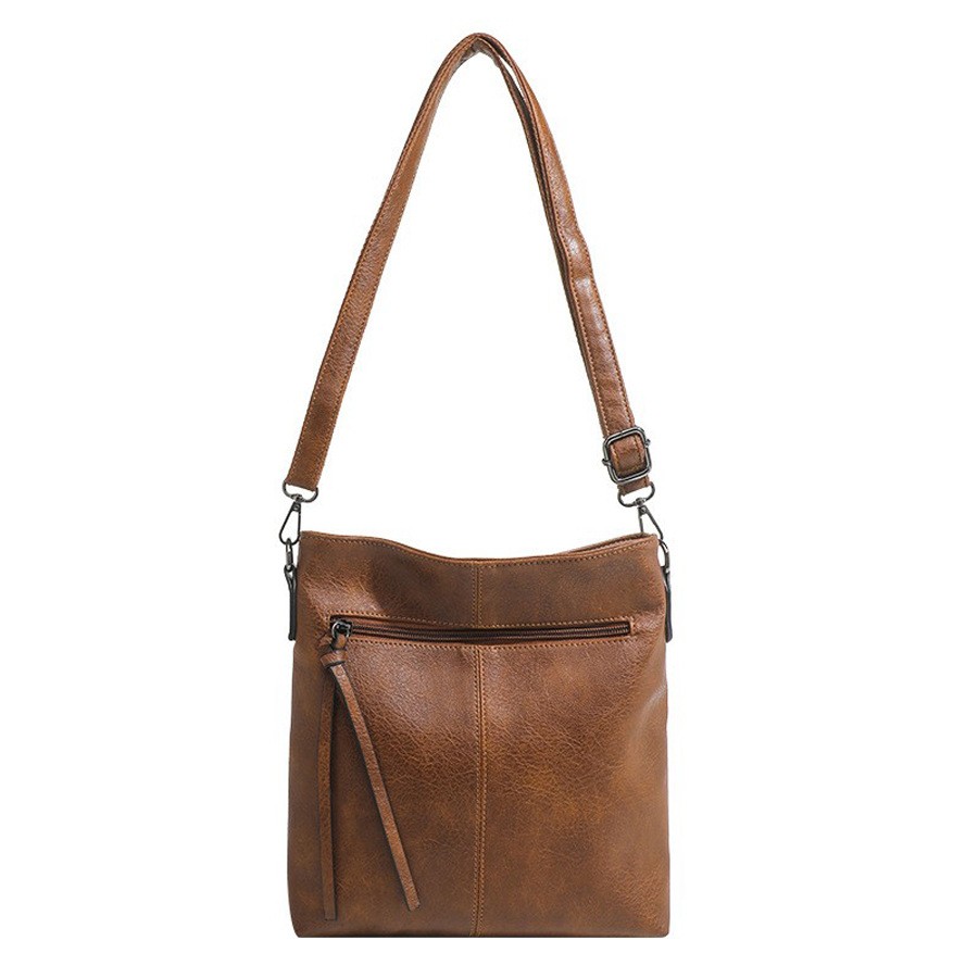 Bolsos de mano retro de cuero artificial texturizado de alta gama para hombres y mujeres.