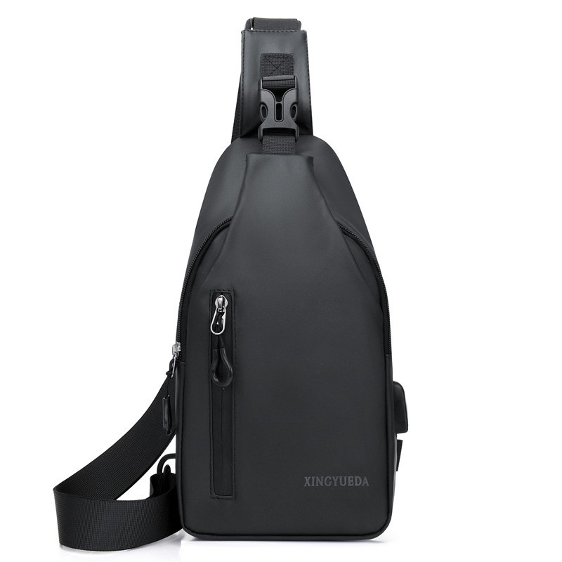 Mochila informal para hombre, estilo deportivo, con bandolera cruzada, estilo táctico, estilo oblicuos.