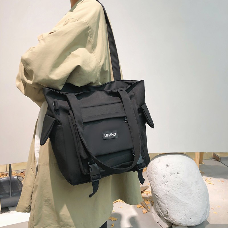 Bolso de hombro informal de nailon impermeable de gran capacidad