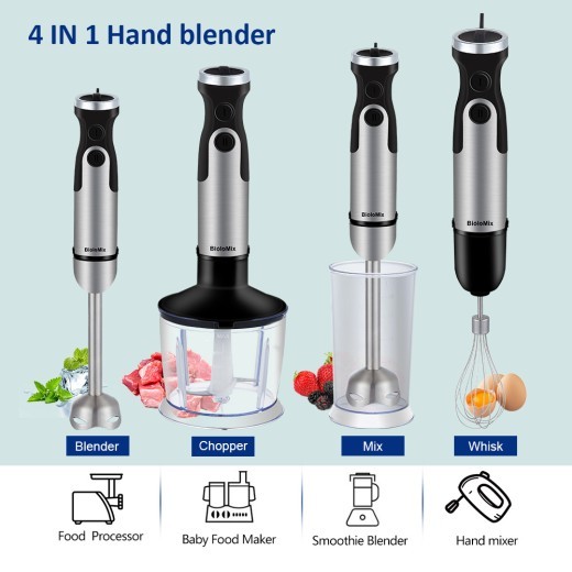 Licuadora de mano, dispensador de jugo, palillo de cocina, picadora de carne