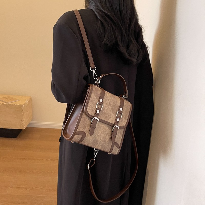 Mochila estilo universitario británico, bolso escolar retro sencillo