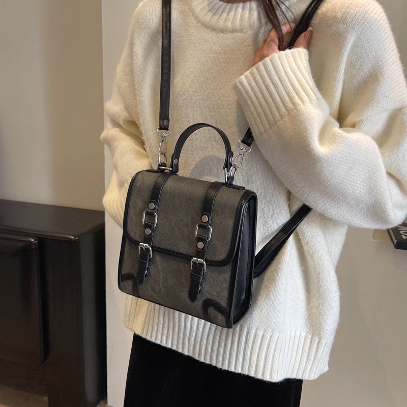 Mochila estilo universitario británico, bolso escolar retro sencillo