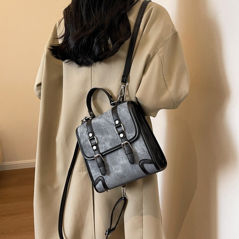 Mochila estilo universitario británico, bolso escolar retro sencillo