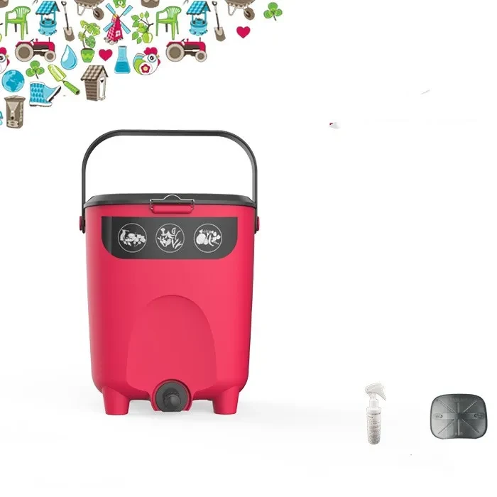 Contenedor de compostaje para la clasificación de residuos de cocina de fertilizantes orgánicos