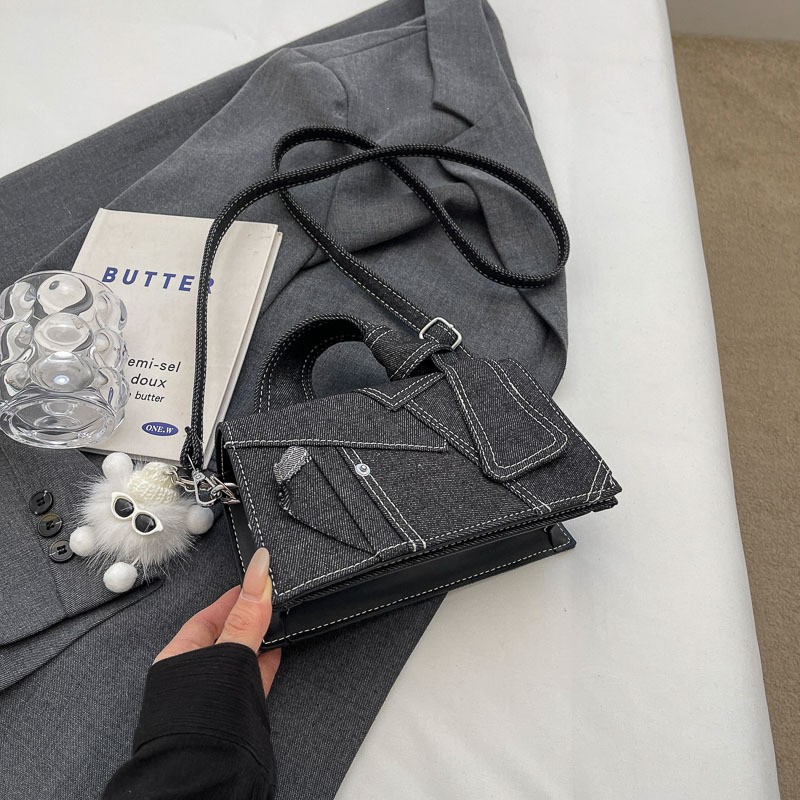 Bolsos pequeños de mezclilla estilo occidental bolso bandolera