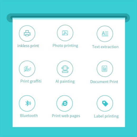 Práctica mini impresora térmica de texto de bolsillo para estudiantes