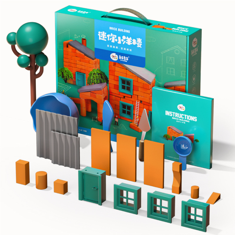 Juguetes para niños hechos a mano, modelos para construir casas, juguetes para jugar a las casitas