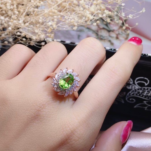 Joyería con peridoto dorado en plata S925