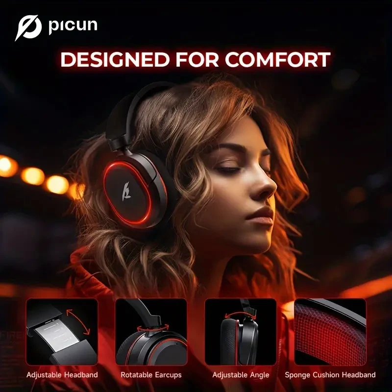Auriculares inalámbricos para juegos KOFIRE UG-08 con tiempo de reproducción de 100 horas