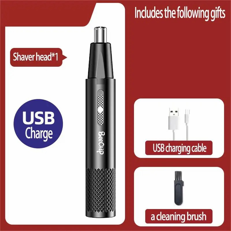 Recortador de vello nasal recargable por USB
