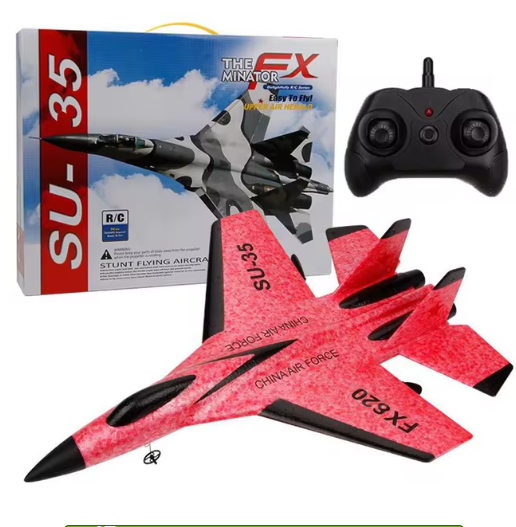 Avión de espuma RC SU-35, planeador de radiocontrol de 2,4 G, avión de combate con control remoto, planeador, avión de espuma, juguetes para niños.