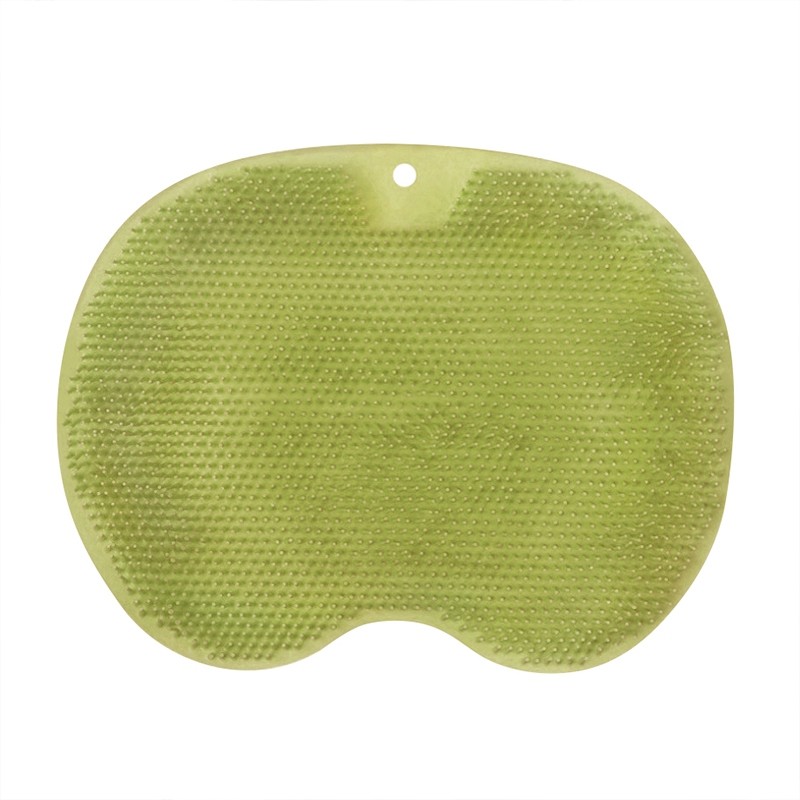Almohadilla de masaje para ducha con soporte de pared para frotar la espalda