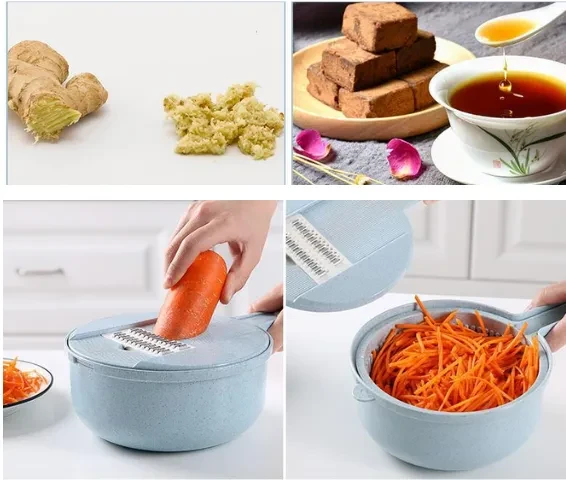 Mandolina cortadora de verduras 8 en 1