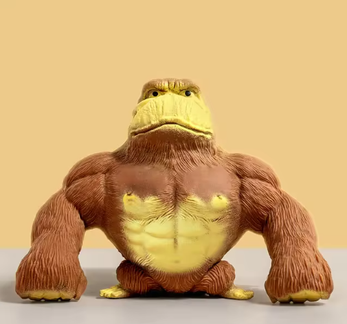 Juguete antiestrés de orangután de 14 cm, mono elástico blando, divertido juguete de descompresión para aliviar el estrés para adultos y niños.