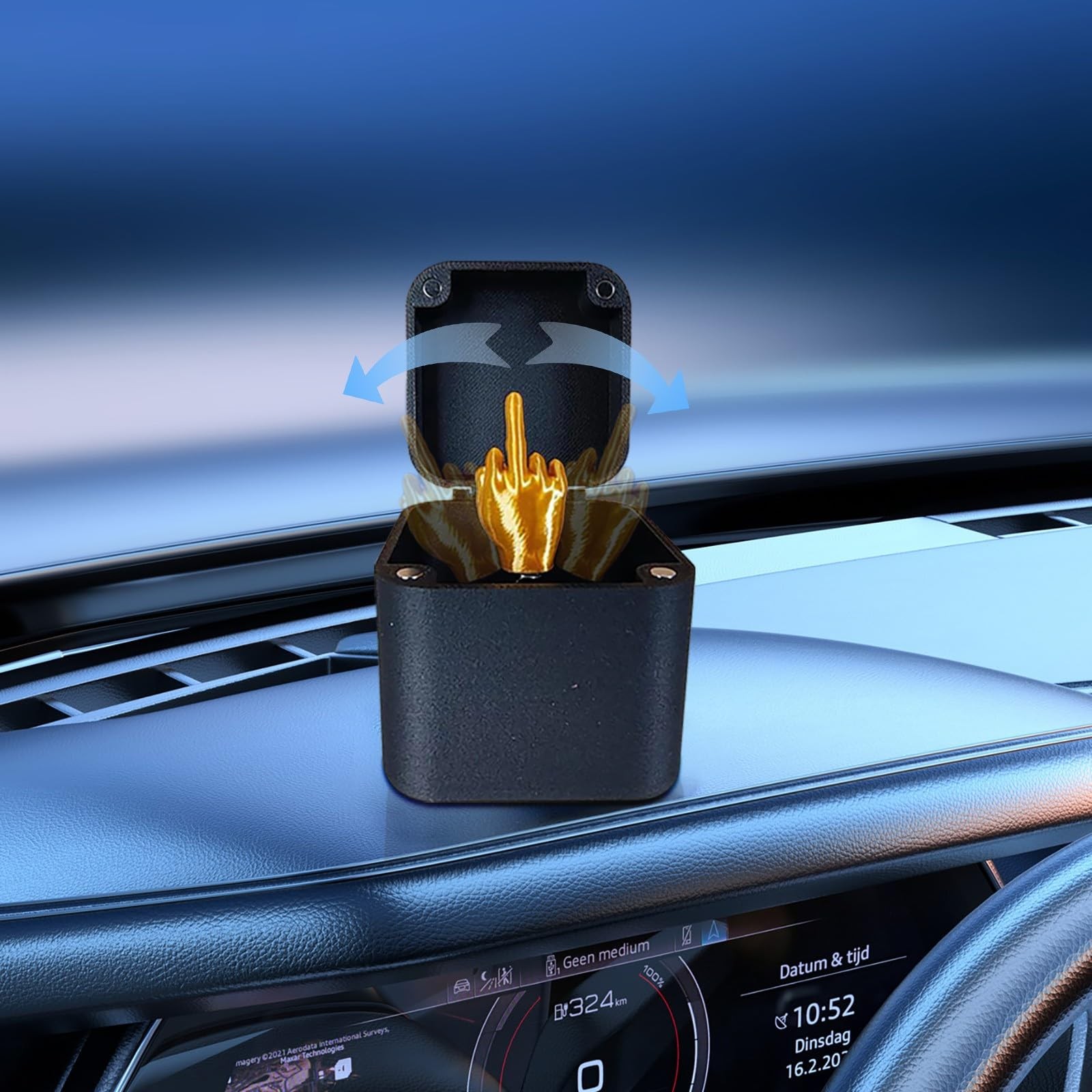 Regalo de broma navideña: Dedo medio en una caja