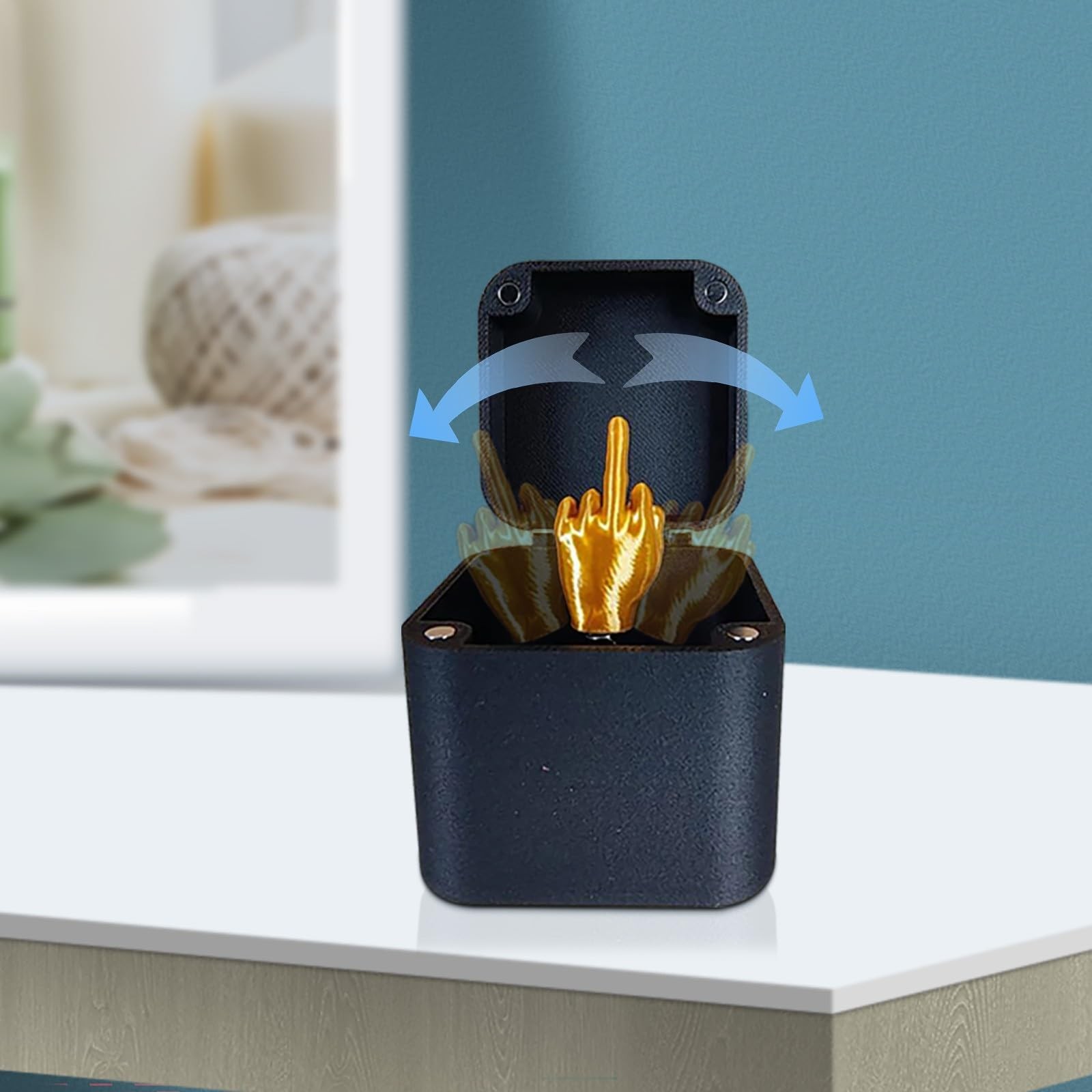 Regalo de broma navideña: Dedo medio en una caja