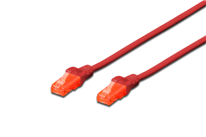 Digitus UTP CAT6 Patch Lead - 0.5M Red
