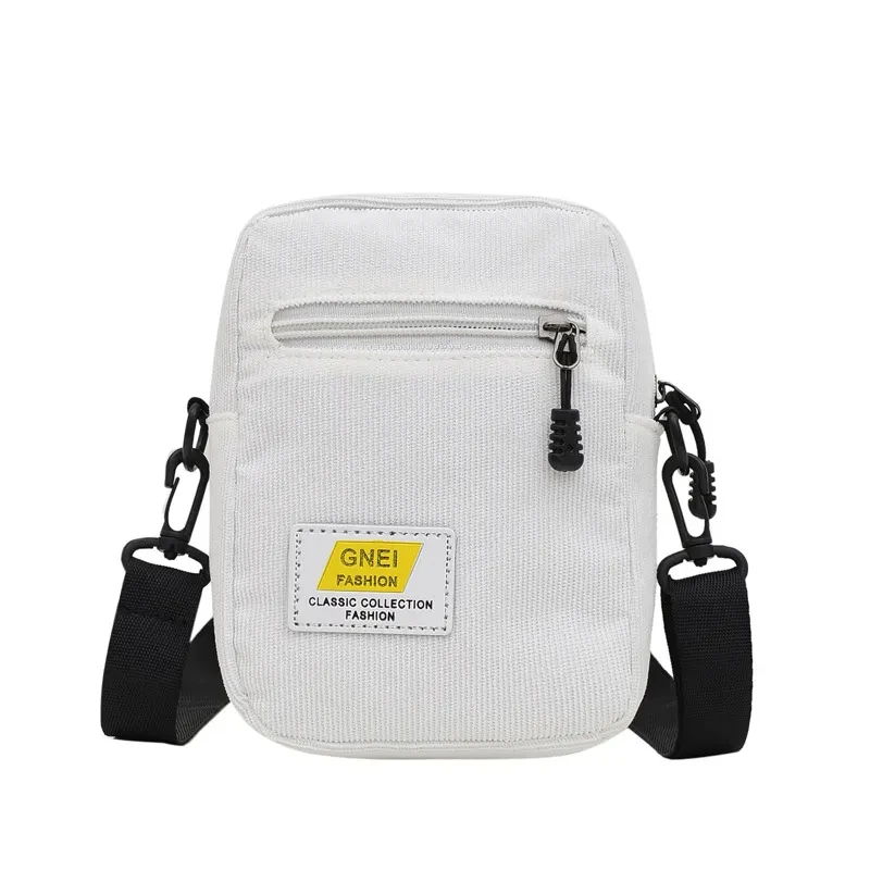 Bolso cuadrado pequeño de pana japonesa para cambio de teléfono móvil