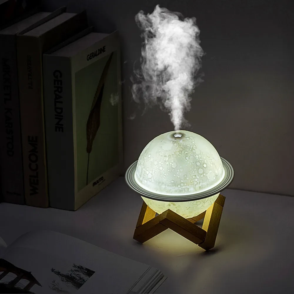 Humidificador de luz de luna con luz nocturna USB y modo de carga