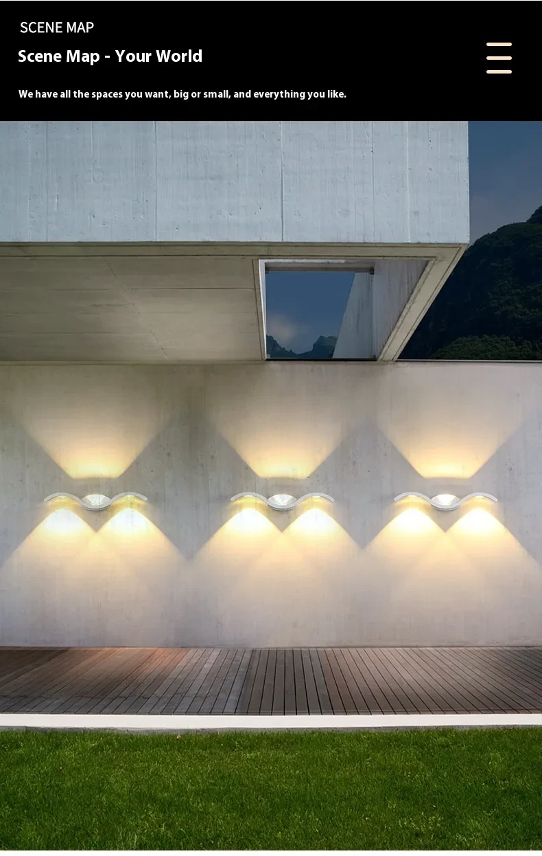 Lámpara de pared LED para exteriores con personalidad creativa