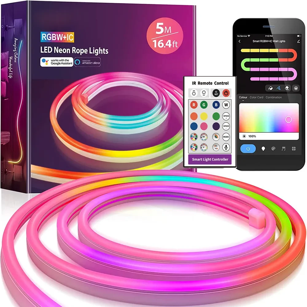 Luz LED inteligente con control de aplicaciones y tira de neón para grafiti