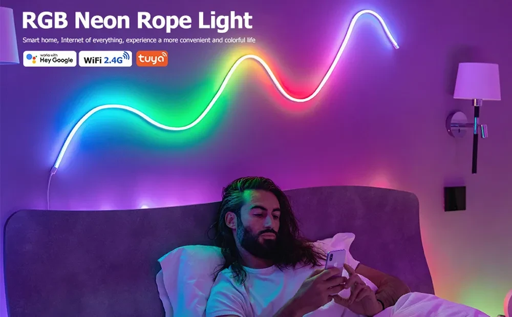 Luz LED inteligente con control de aplicaciones y tira de neón para grafiti
