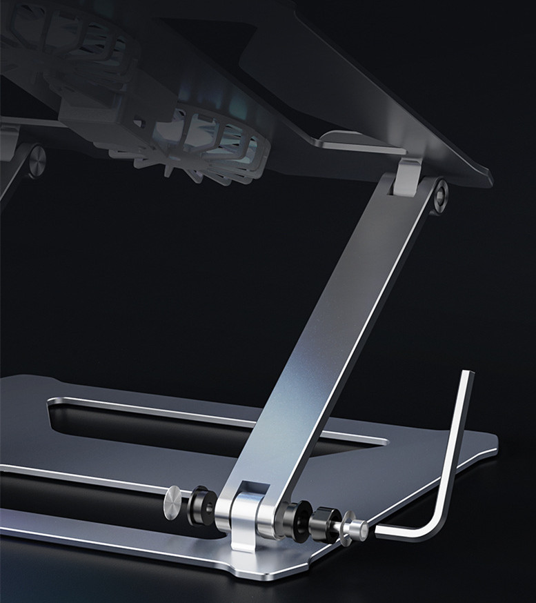 Soporte de mesa plegable para portátil con ventilador doble