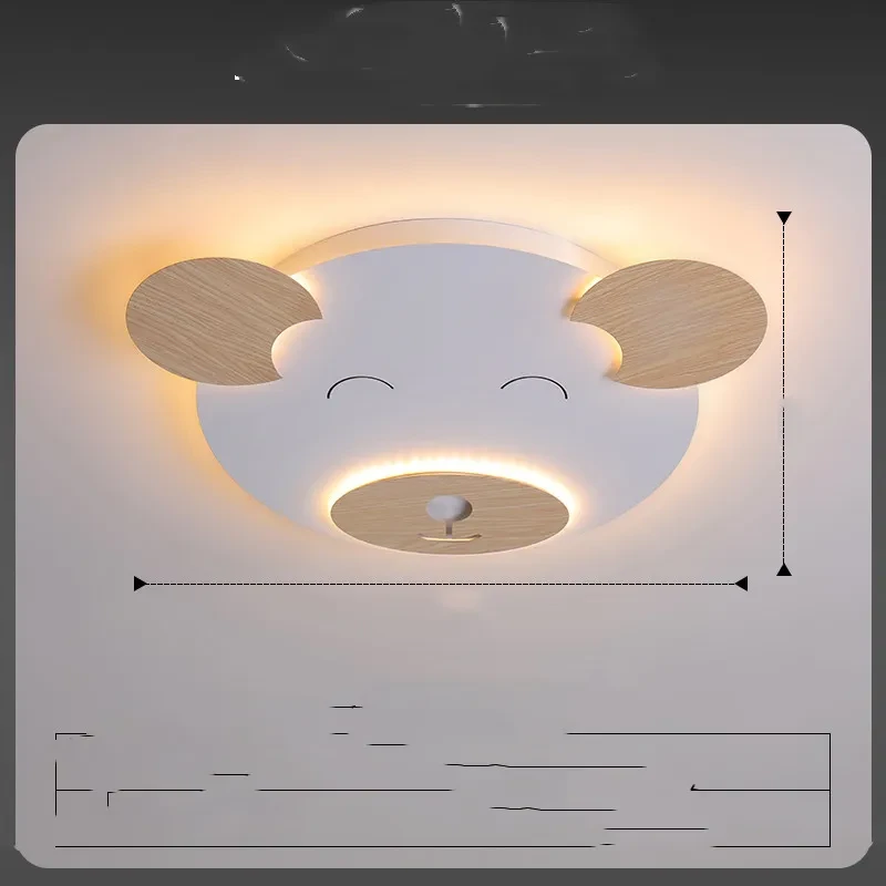 Lámpara de habitación de princesa moderna y sencilla con diseño de oso de dibujos animados creativo