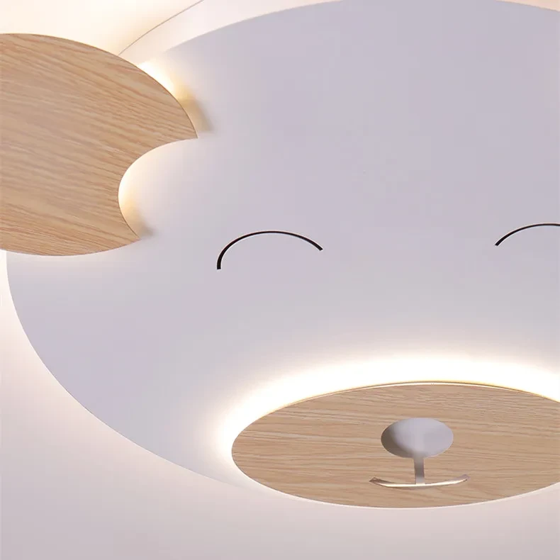 Lámpara de habitación de princesa moderna y sencilla con diseño de oso de dibujos animados creativo