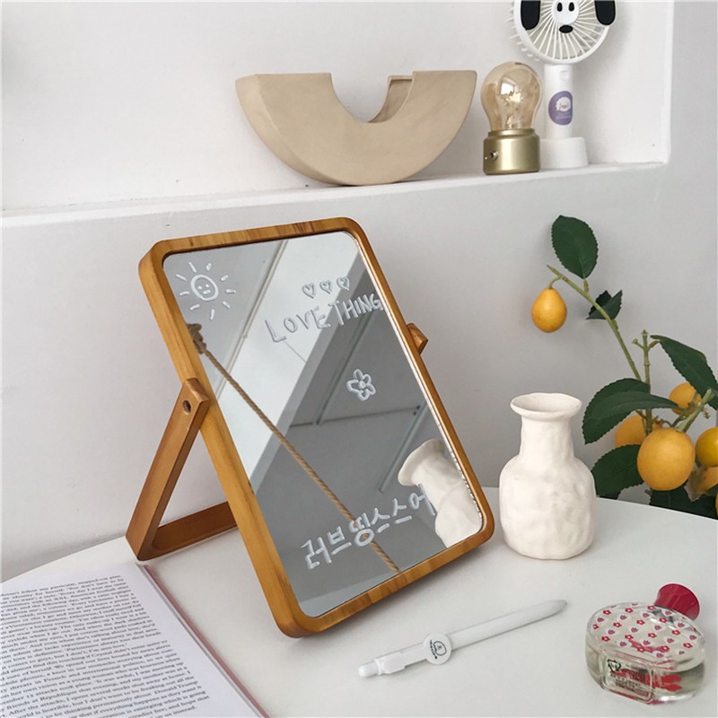 Nuevo espejo plegable con marco de madera