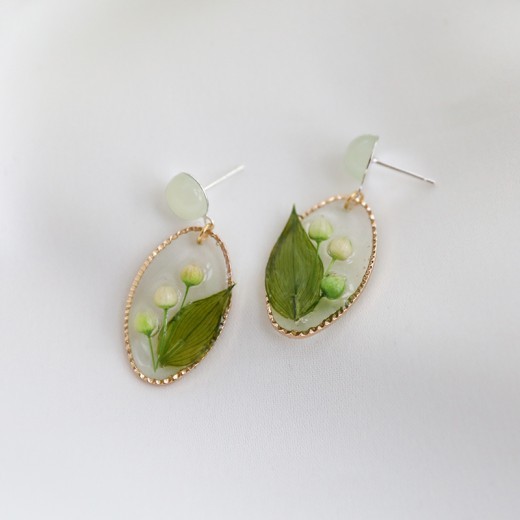 Pendientes ovalados con marco de fotos para mujer