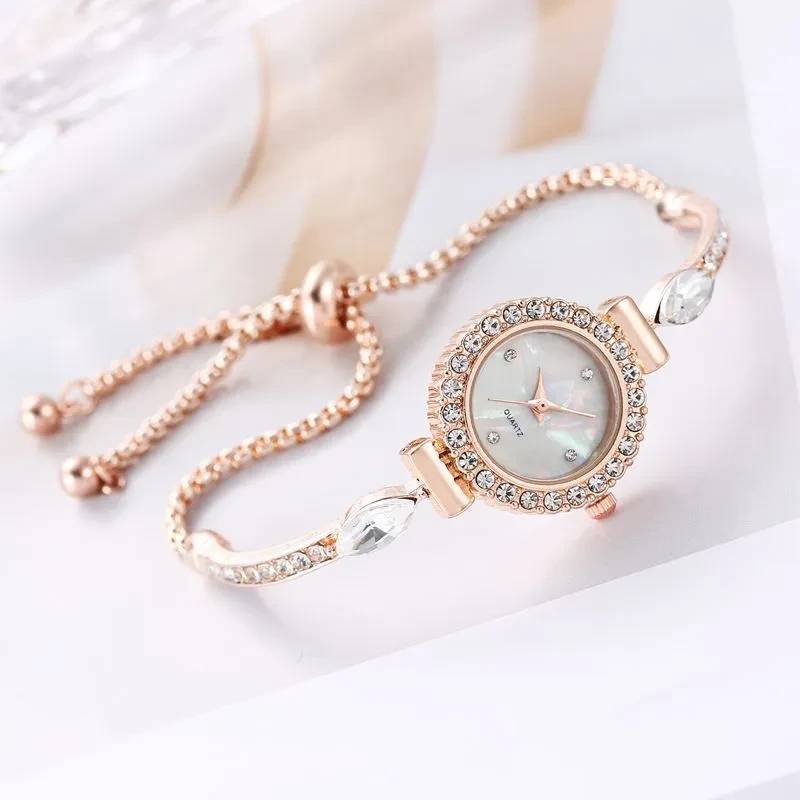 Reloj de pulsera extraíble con esfera decorativa de diamantes