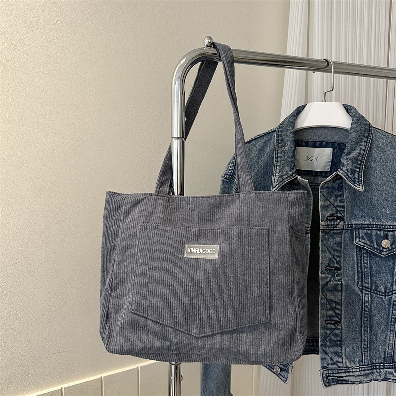 Bolso de hombro de pana de moda para mujer