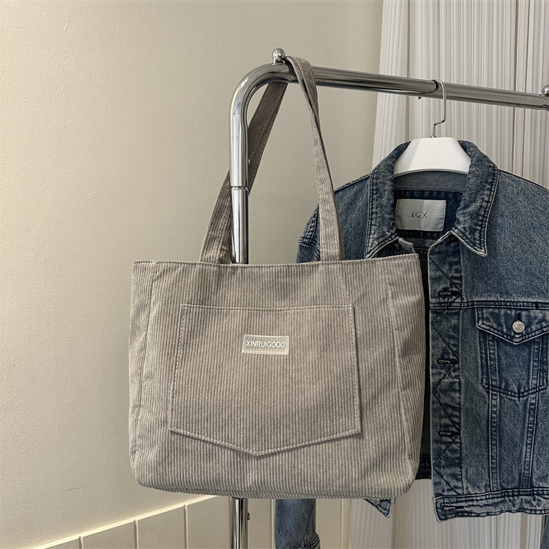 Bolso de hombro de pana de moda para mujer