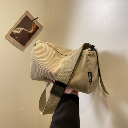 Bolso bandolera de hombro para mujer, sencillo y de moda, de color liso.