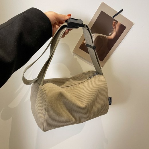 Bolso bandolera de hombro para mujer, sencillo y de moda, de color liso.